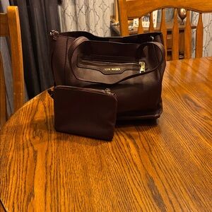 Steve Madden Dark Brown Leather Tote